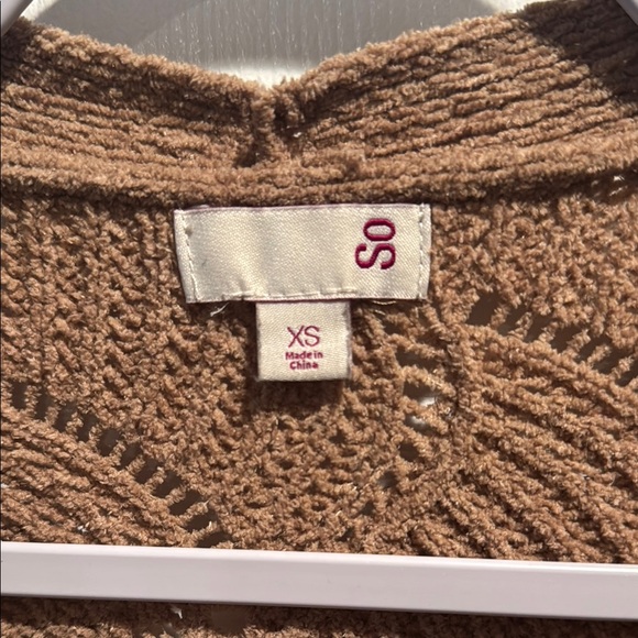 Brown Cable Knit Cardigan Sweater - Picture 2 of 3